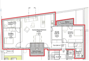 Grundriss der Wohnung