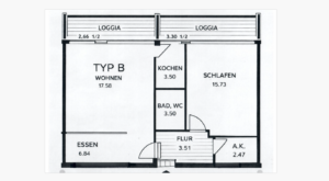 Grundriss der Wohnung (neu)