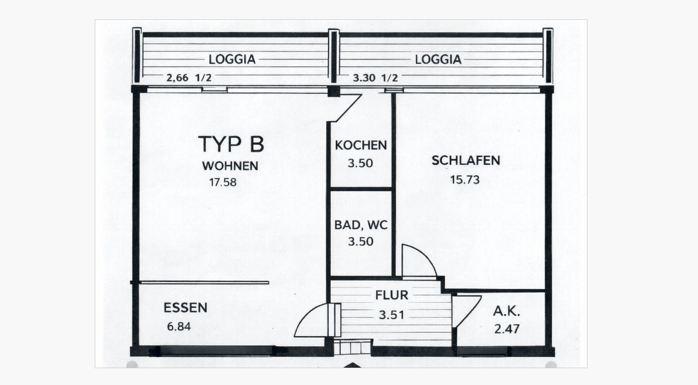 Grundriss der Wohnung (neu)